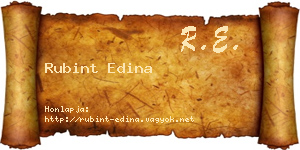 Rubint Edina névjegykártya